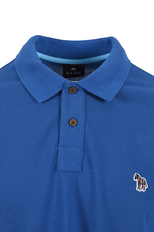 Paul Smith Reg Fit SS Polo Zebra Blue