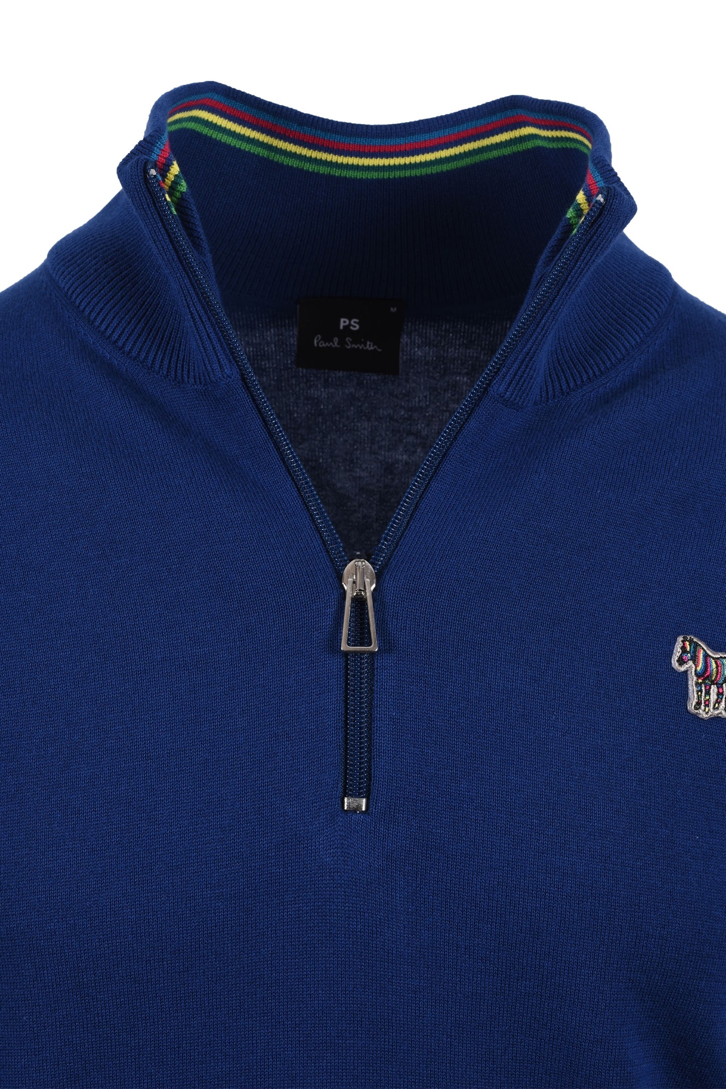 Felpa con zip e logo zebra Paul Smith blu