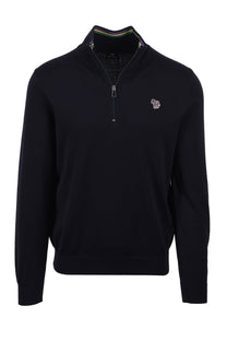 Paul Smith Zebra Logo Zip Neck Sweat Dark Navy Paul Smith