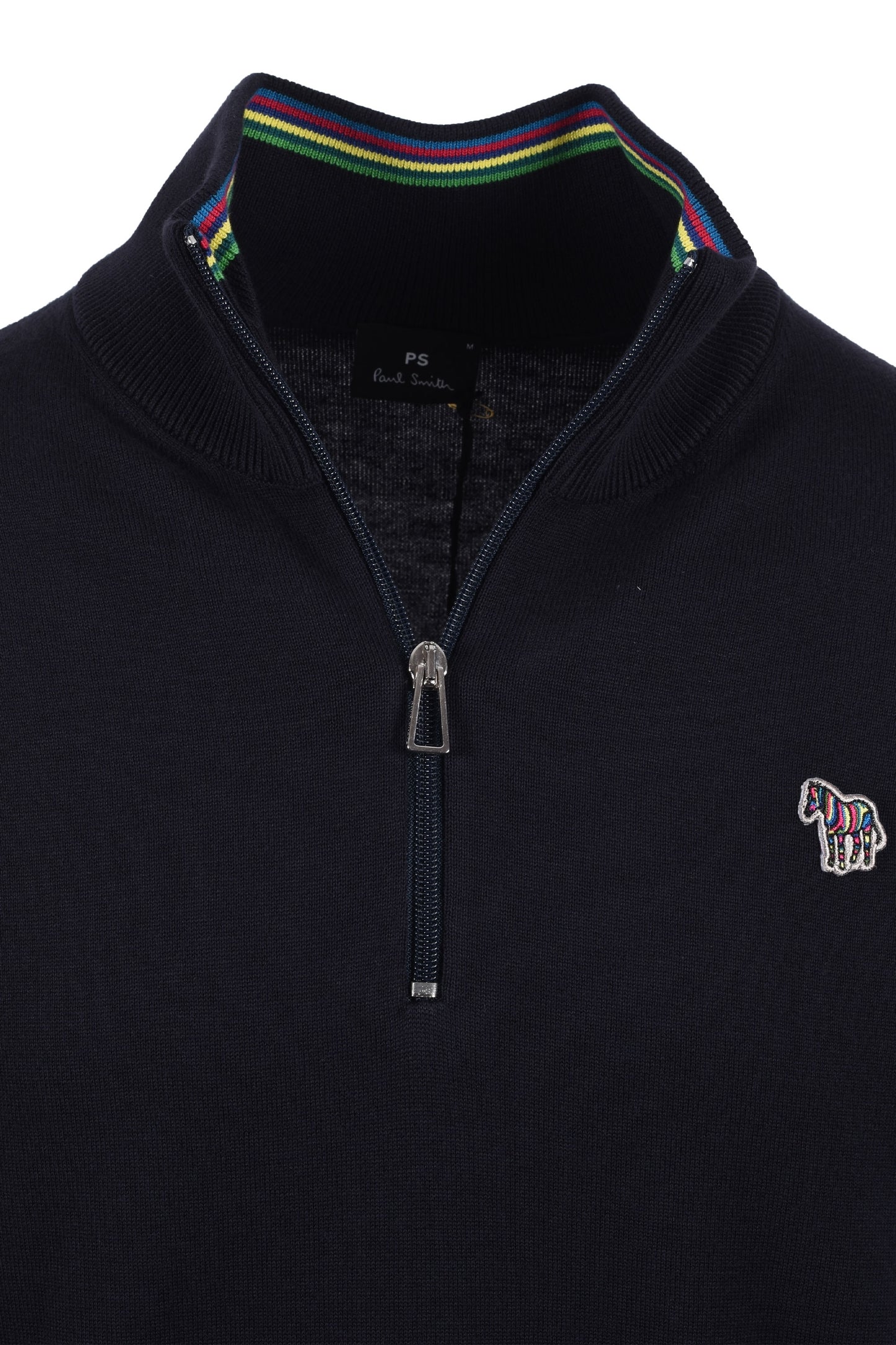 Felpa con zip e logo zebra Paul Smith blu navy scuro