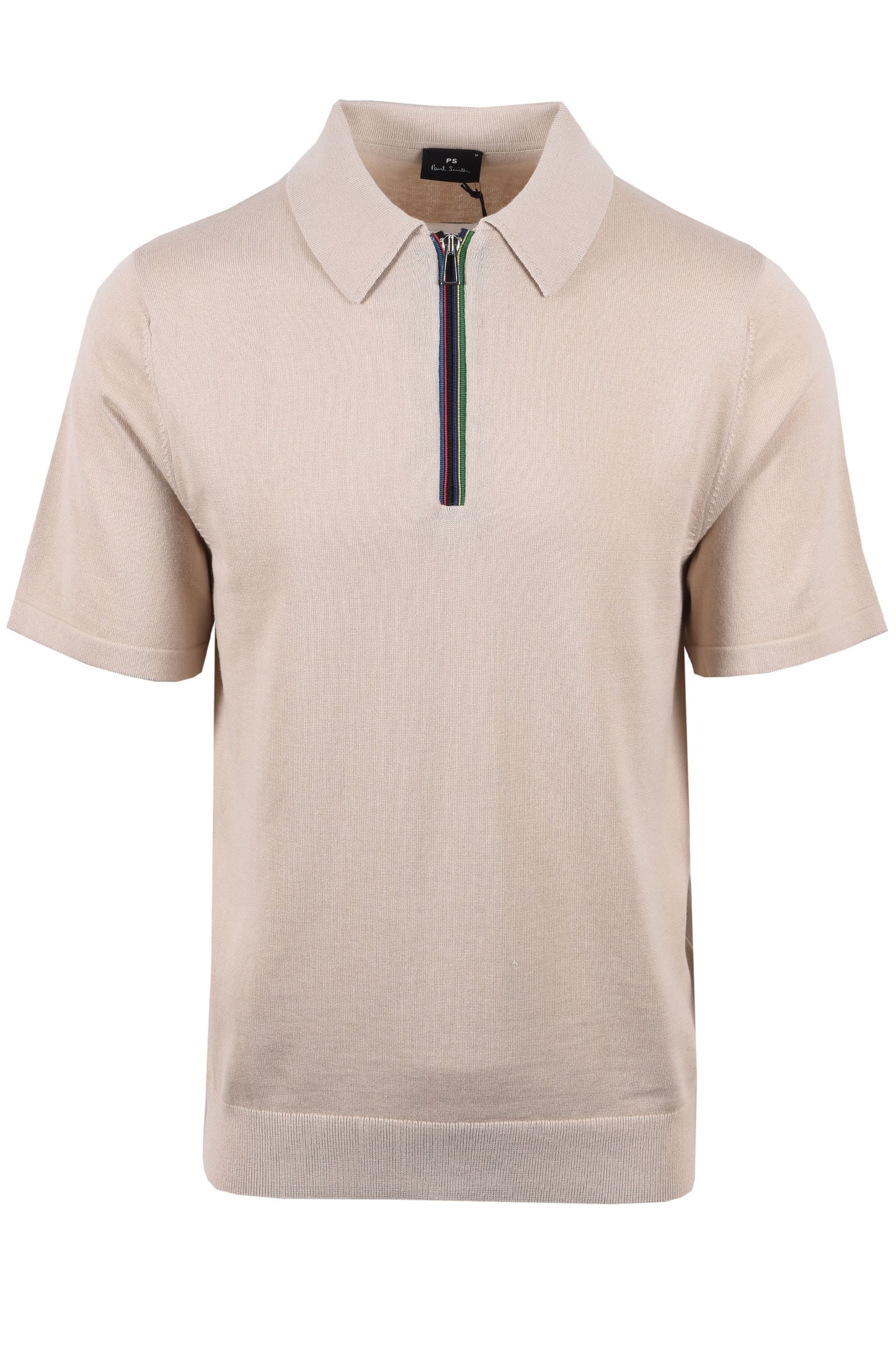 Polo en maille à col zippé Paul Smith Beige 