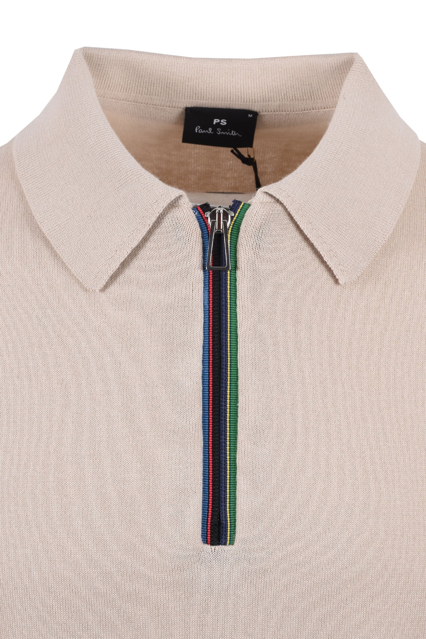 Polo en maille à col zippé Paul Smith Beige 