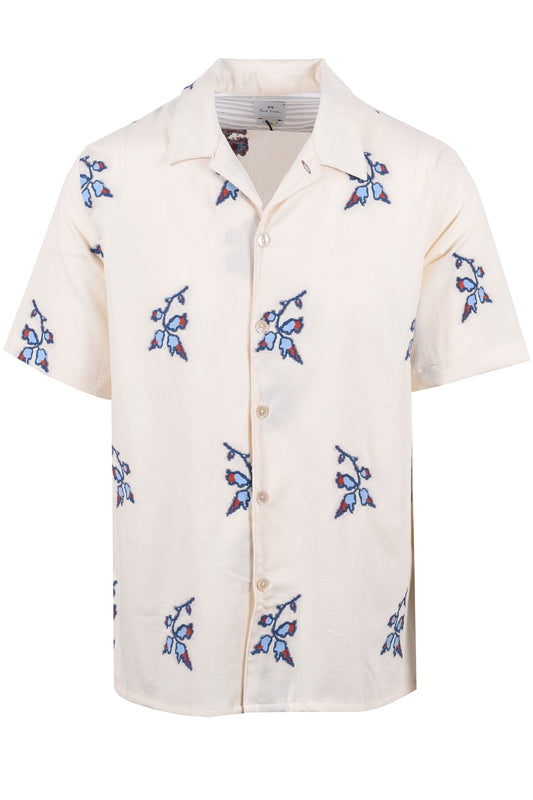 Camicia Paul Smith SS Casual Fit Bianco sporco