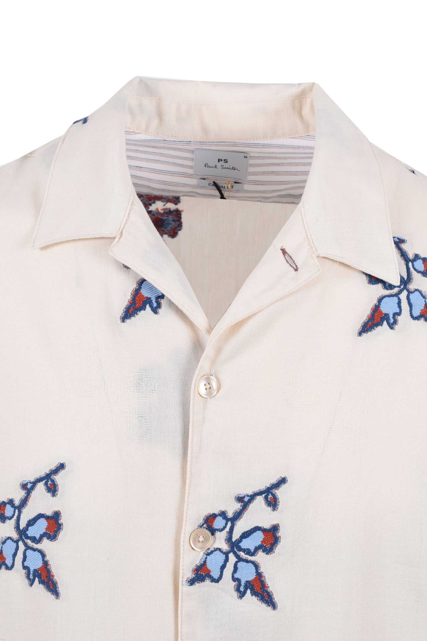Camicia Paul Smith SS Casual Fit Bianco sporco
