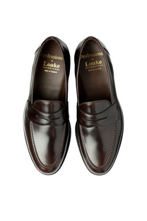 Loake Imperial Polished Penny Loafer Dark Brown Loake