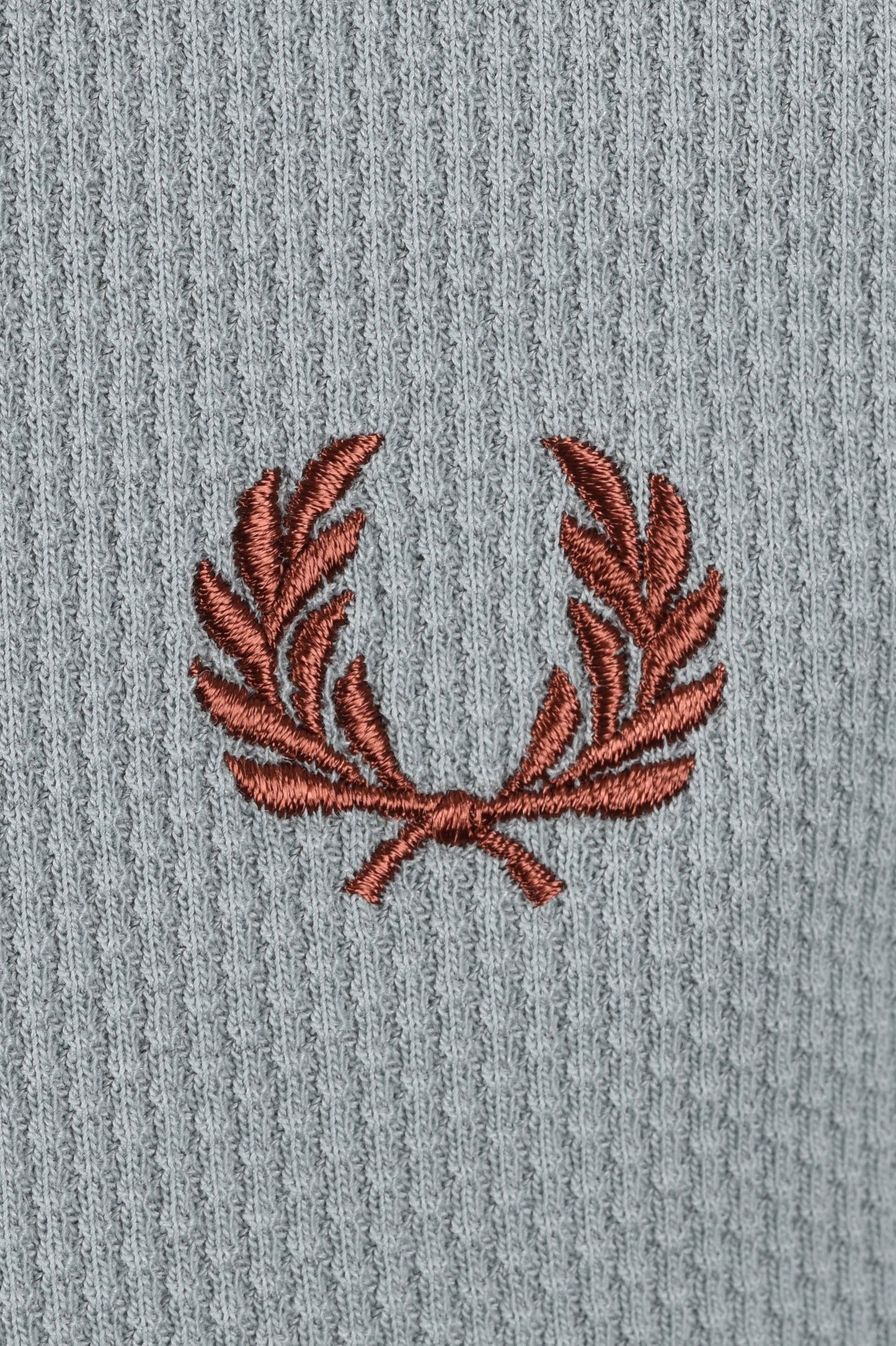 Polo Fred Perry Textured Zip Neck Argento Blu