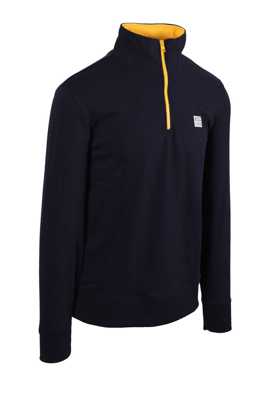 Gant Contrast Half Zip Evening Blue