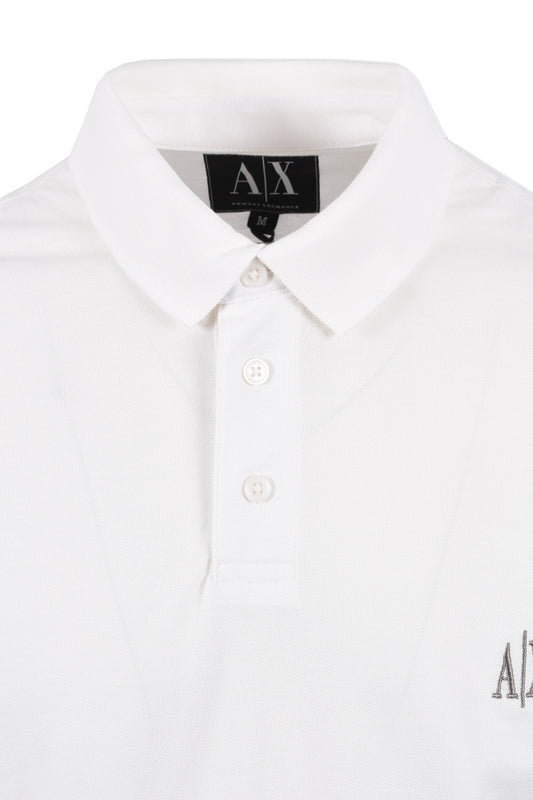 Armani Exchange Polo Regular Bianco Sporco