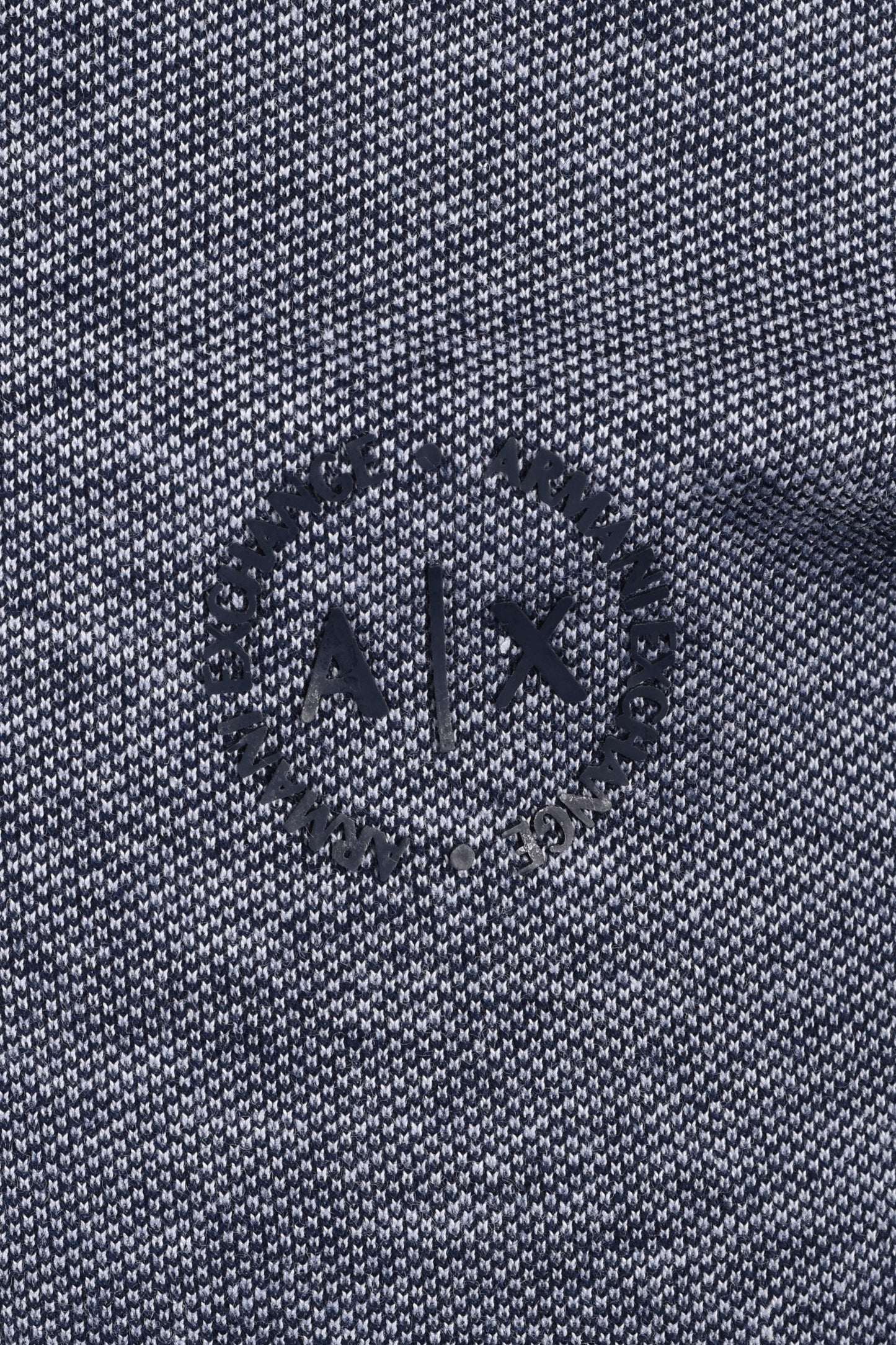 Armani Exchange Cotton Piquet Polo Shirt Navy