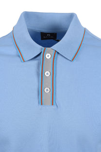 Paul Smith Reg Fit Tipped Polo Light Blue Paul Smith