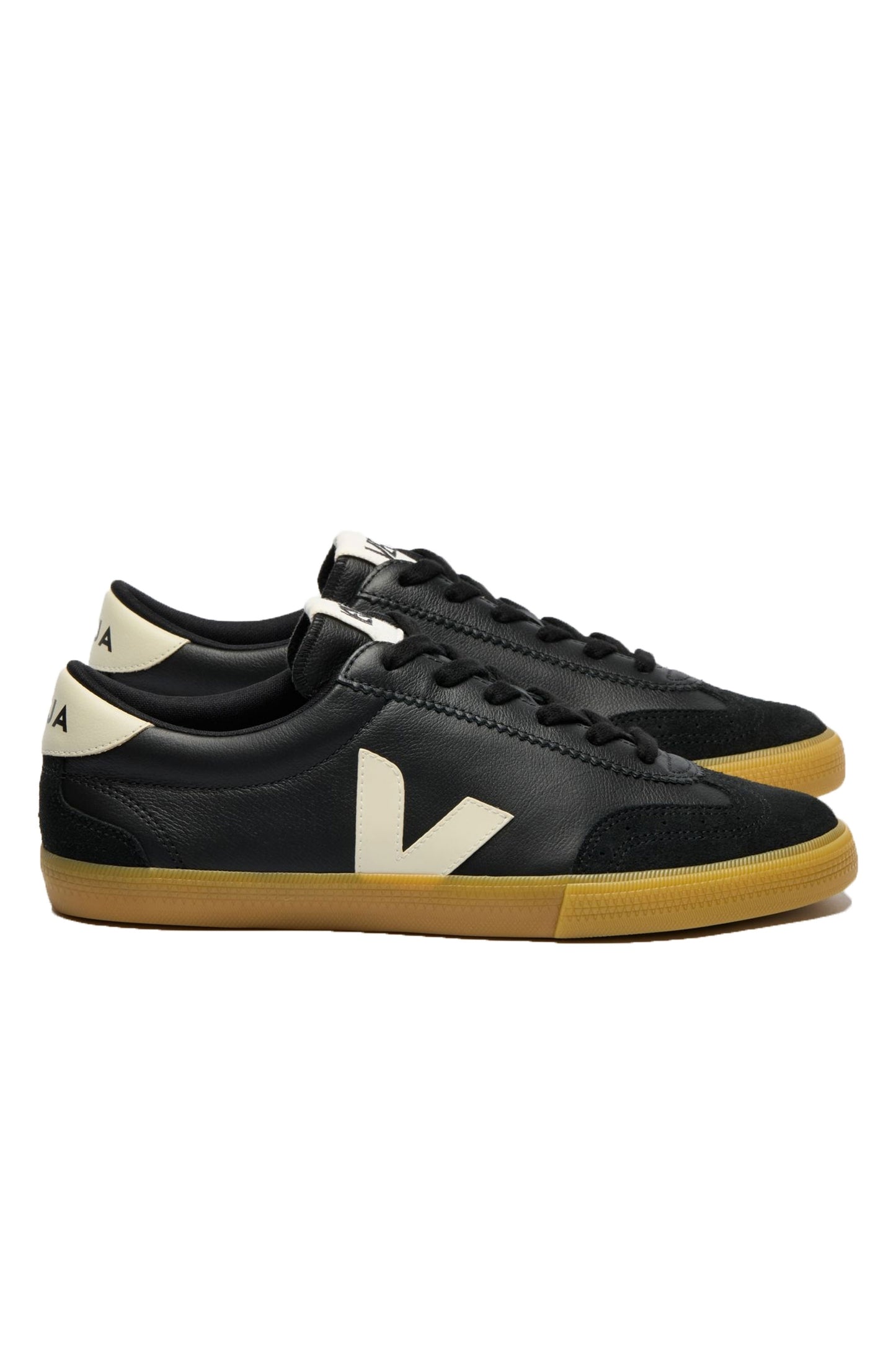 Veja Volley OT Leather Trainer Nero/Pierre