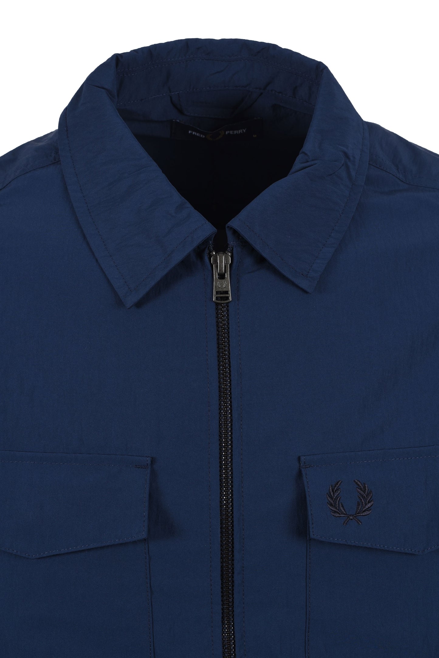 Fred Perry Zip Through Overshirt Tennis Blu