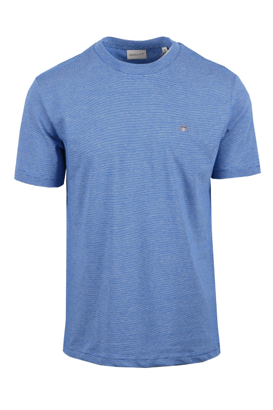 Maglietta a righe piccole Gant blu lapislazzuli