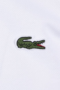 Lacoste Short Sleeved Contrast Collar Polo White/Navy Blue Lacoste