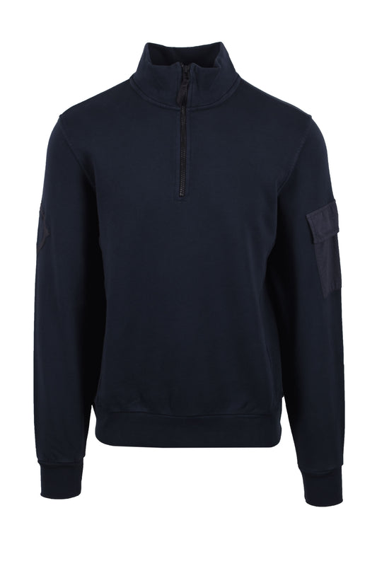 Ma.strum Half Zip Logo Sweat Ink Navy