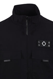 Ma.strum Mixed Media Funnel Shirt Jet Black Ma.Strum