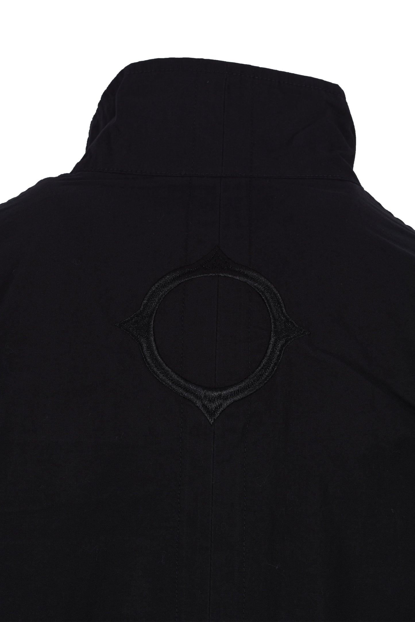 Ma.strum Mixed Media Funnel Shirt Jet Black