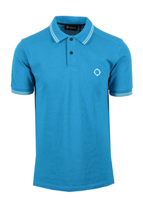 Ma.strum Double Tipped Polo Shirt Vallarta Blue Ma.Strum