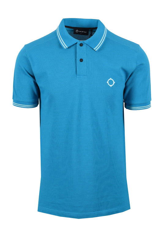 Ma.strum Double Tipped Polo Shirt Vallarta Blue