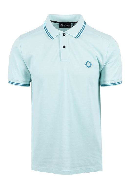 Ma.strum Double Tipped Polo Shirt Iceberg
