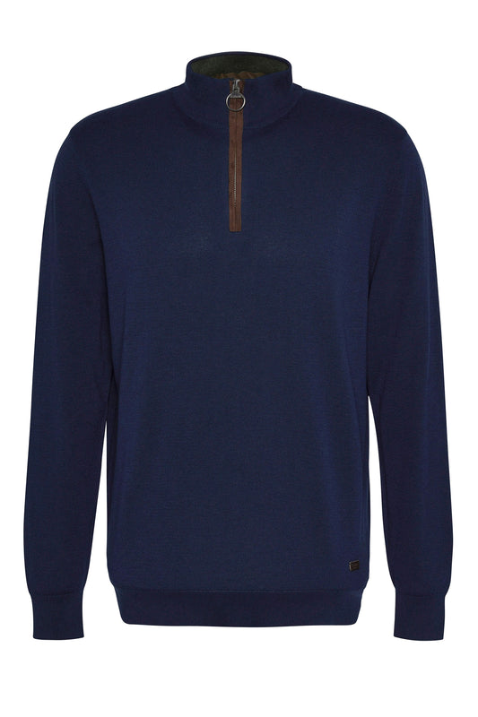 Barbour Bayfield mezza zip blu navy