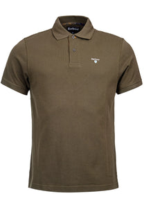 Barbour Tartan Pique Polo Shirt Dark Olive Barbour