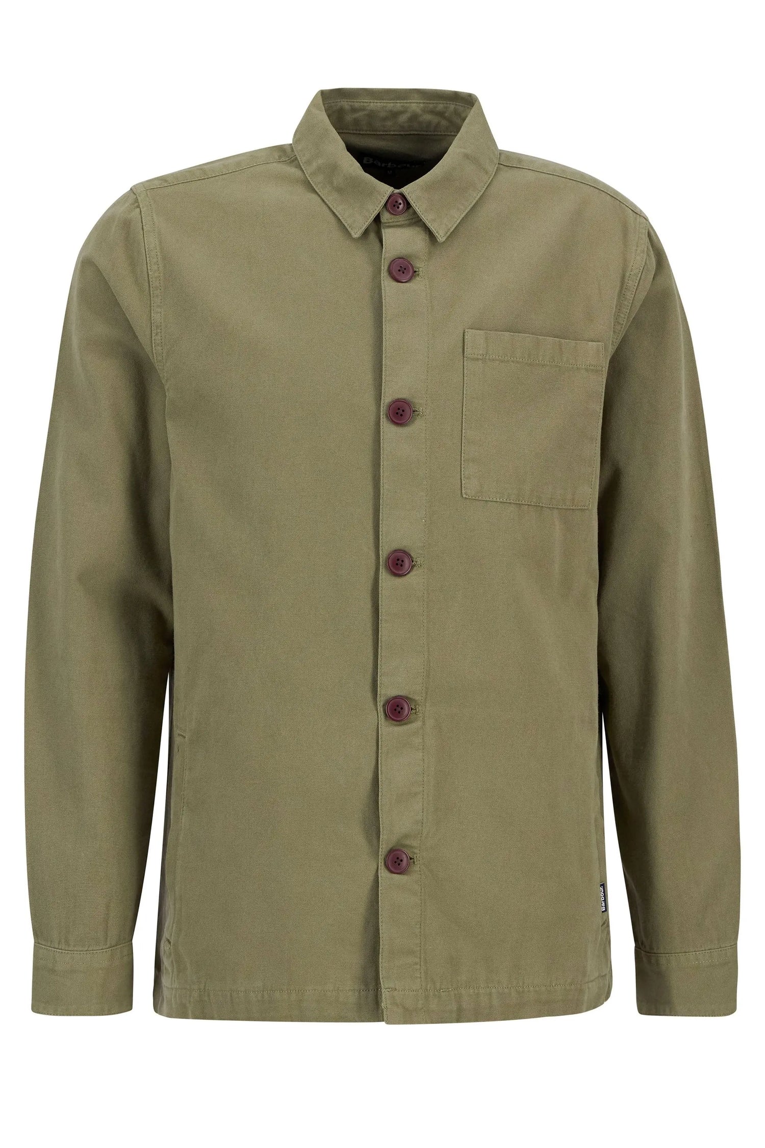 Barbour Washed Overshirt Bleached Olive Barbour