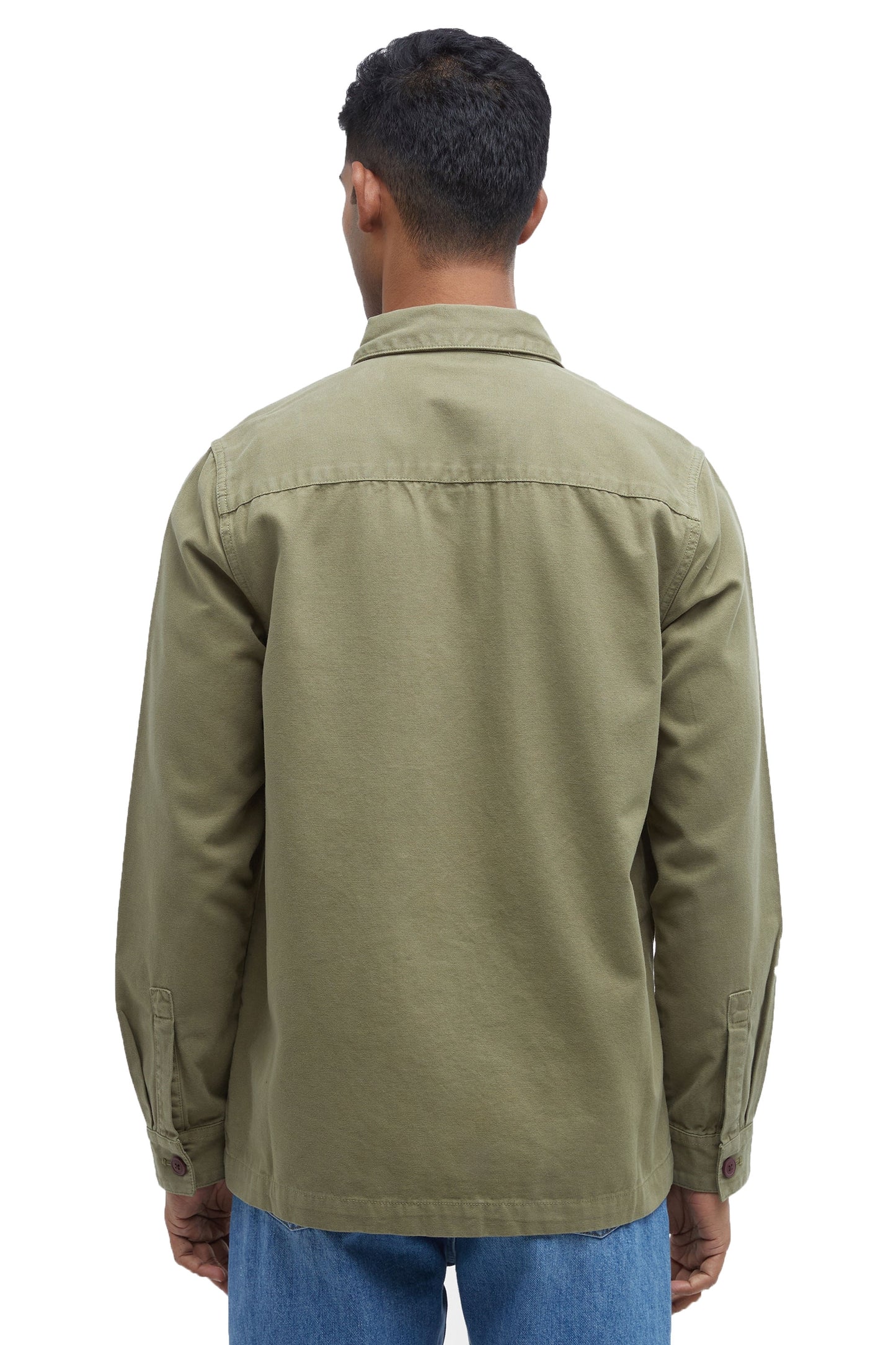 Barbour Washed Overshirt Bleached Olive