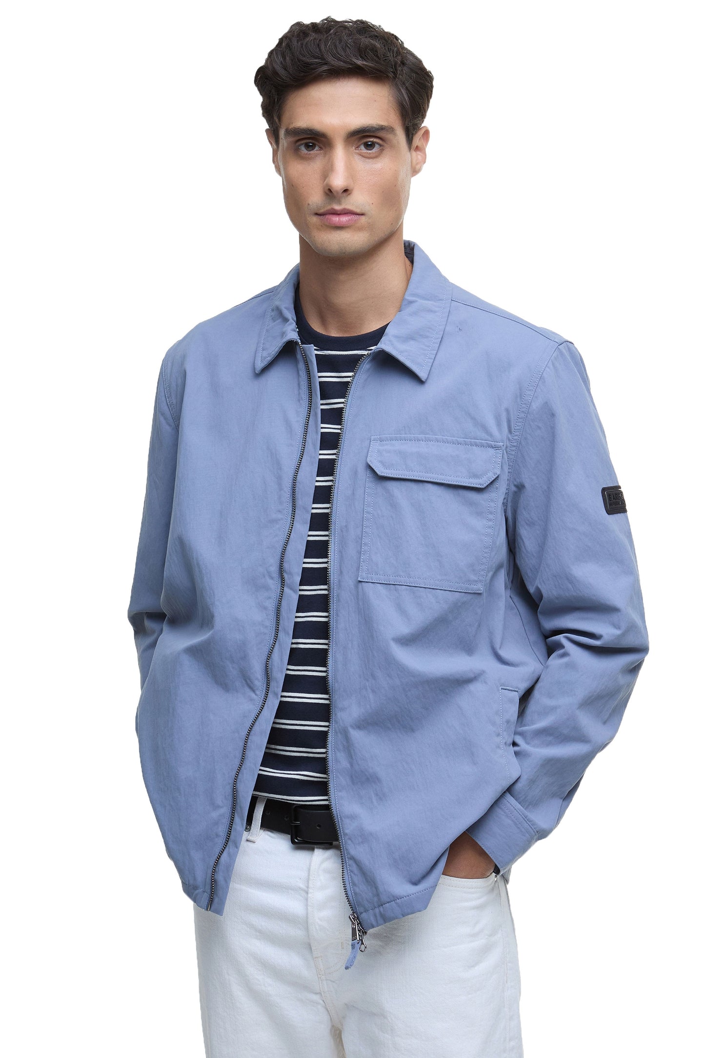 Barbour International Maze Overshirt Washed Blue