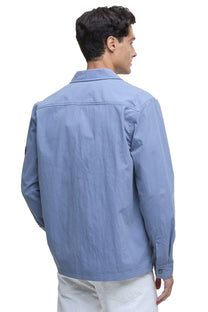 Barbour International Maze Overshirt Washed Blue Barbour