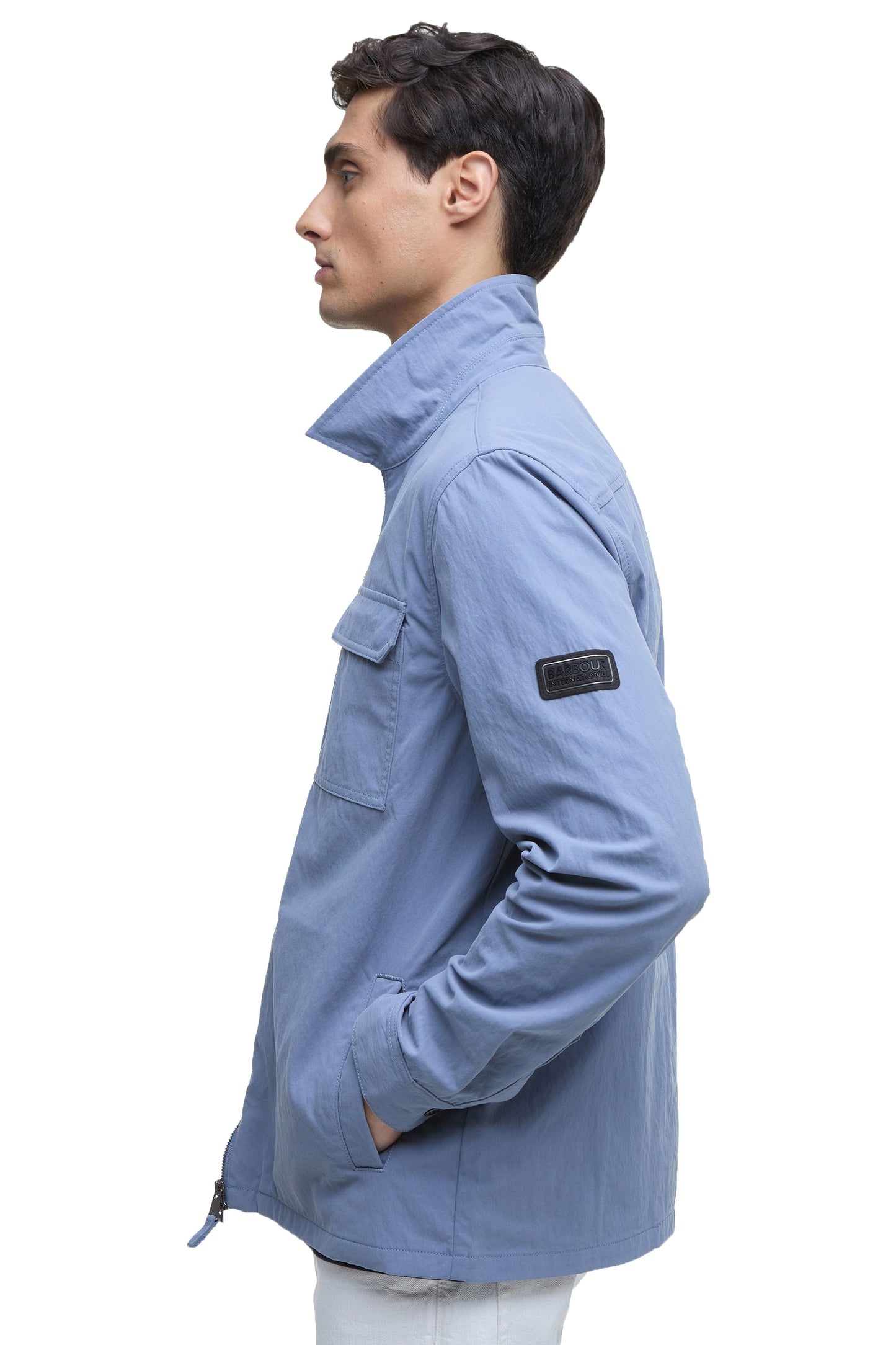 Barbour International Maze Overshirt Washed Blue