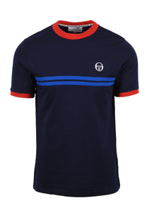 Sergio Tacchini Supermac T-shirt Navy/Red Sergio Tacchini