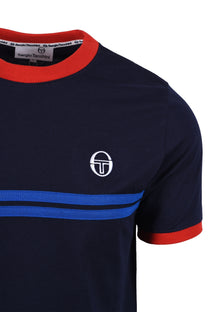 Sergio Tacchini Supermac T-shirt Navy/Red Sergio Tacchini