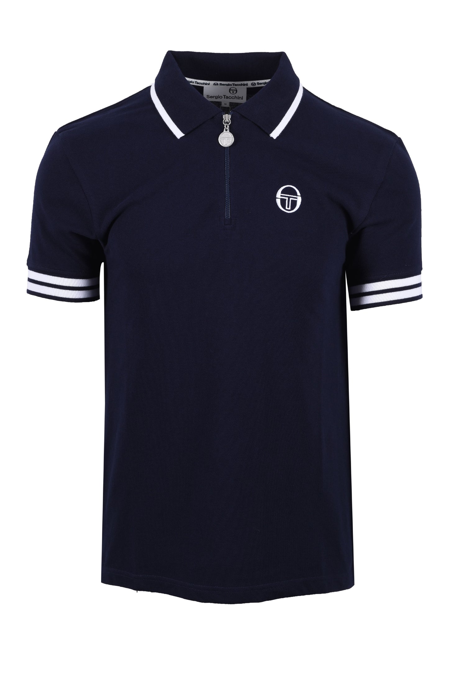 Polo Sergio Tacchini New Iceberg Zip Blu Navy/Bianco