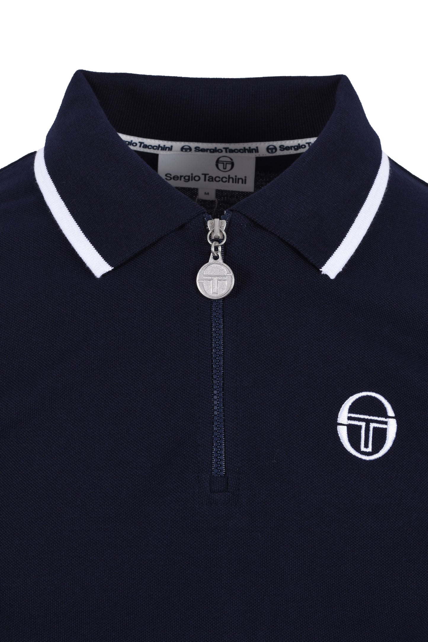Polo Sergio Tacchini New Iceberg Zip Blu Navy/Bianco