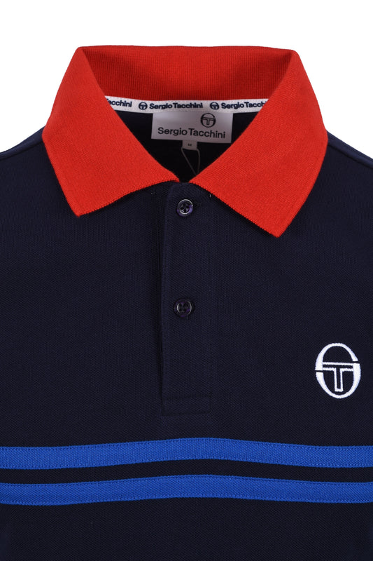 Sergio Tacchini Supermac Polo Marine/Rouge