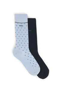 Boss Black 2 Pack Rs Dot Bamboo Socks Light Pastel Blue Boss Black