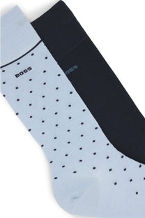 Boss Black 2 Pack Rs Dot Bamboo Socks Light Pastel Blue Boss Black