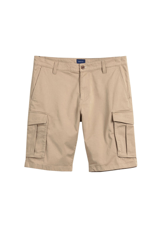 Pantaloncini cargo in twill rilassato Gant D1 cachi scuro
