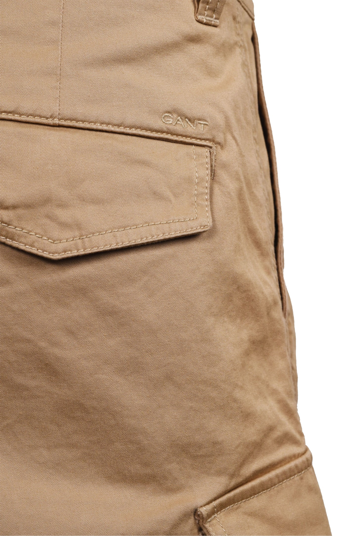 Pantaloncini cargo in twill rilassato Gant D1 cachi scuro