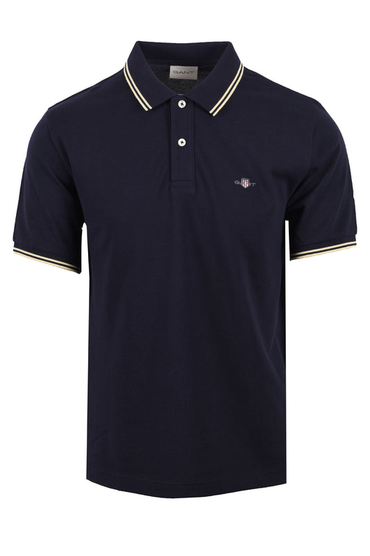 Polo Gant Contrast Tipping blu sera