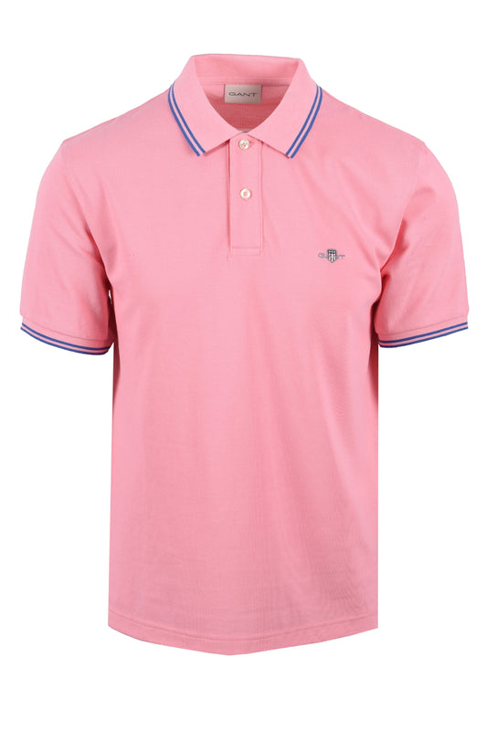 Polo con tipping a contrasto Gant Geranio Rosa