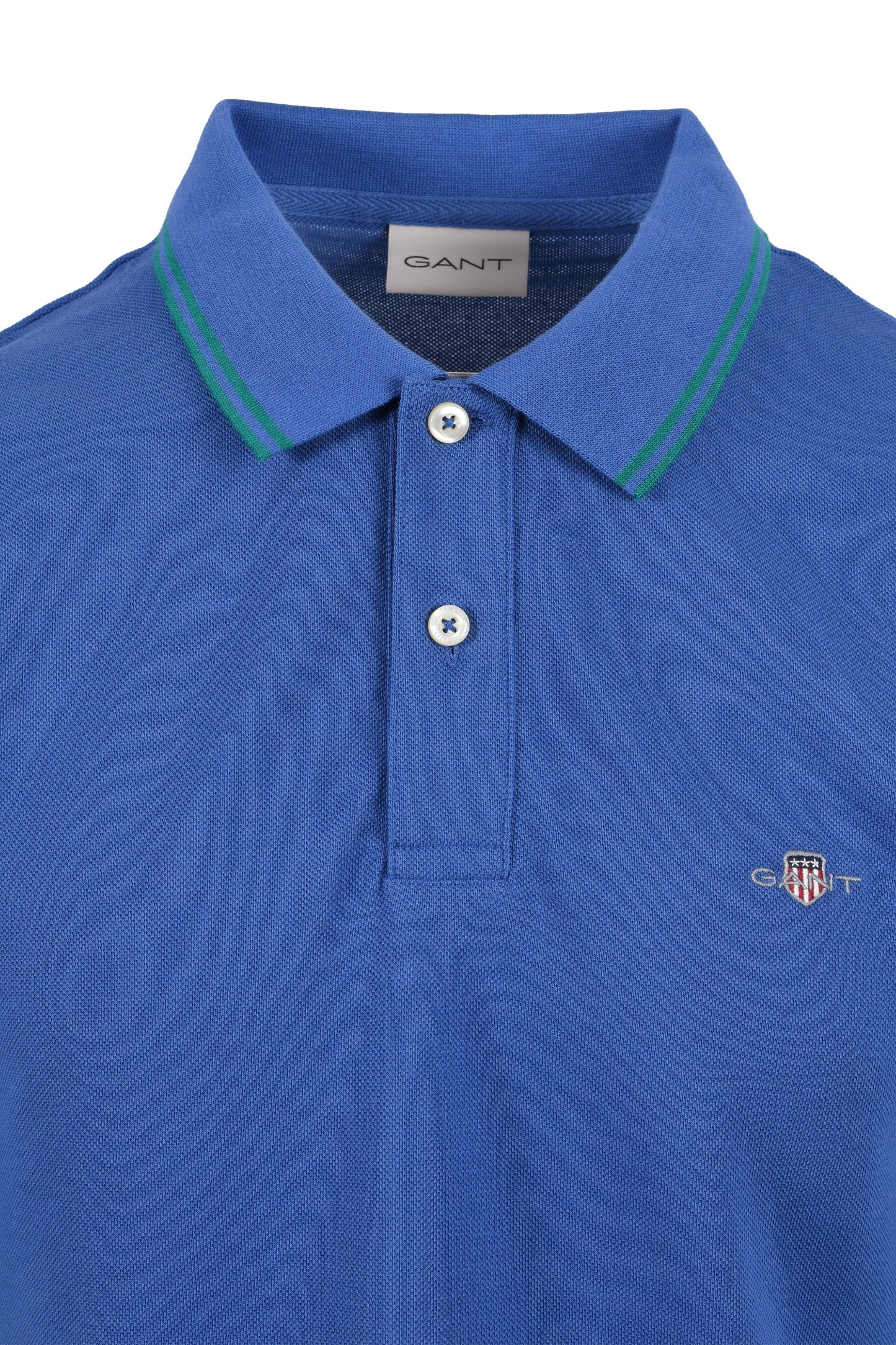Polo con risvolto a contrasto Gant blu intenso
