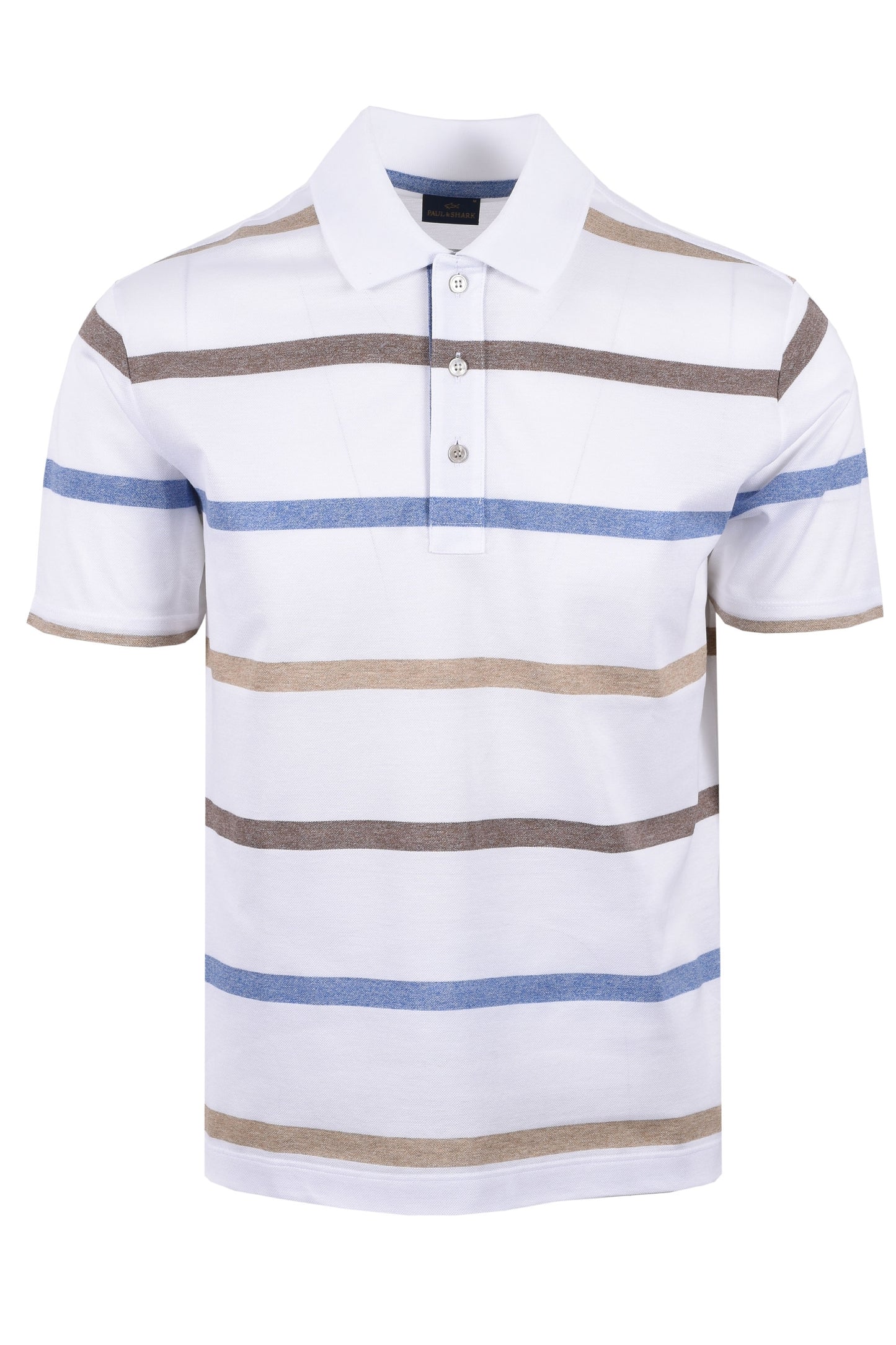 Paul And Shark Polo Shirt White Multi Stripe