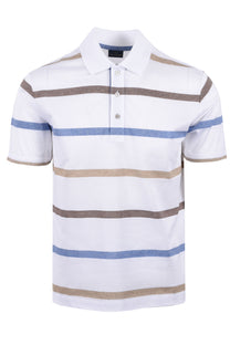 Paul And Shark Polo Shirt White Multi Stripe Paul & Shark