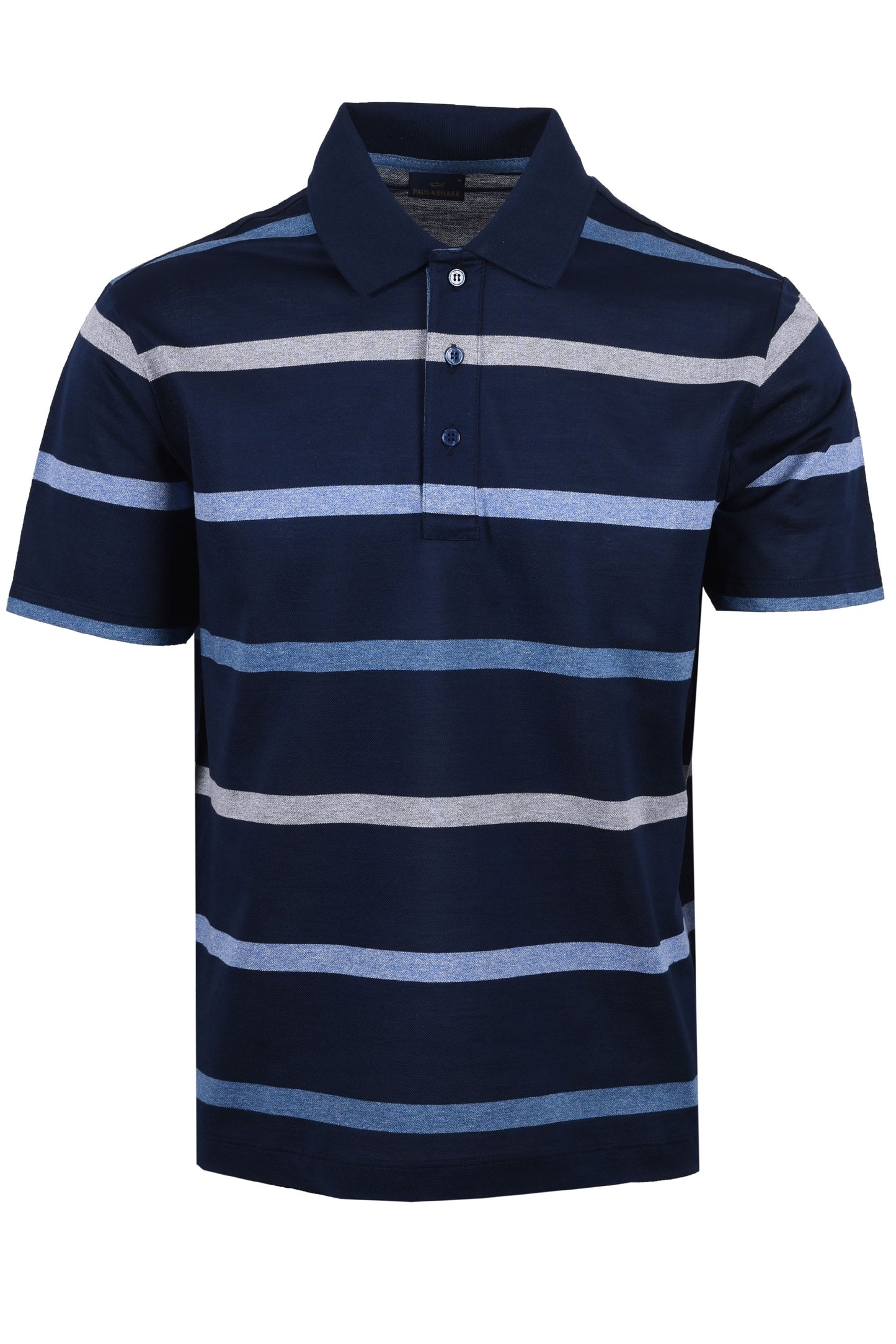 Polo Paul And Shark bleu marine à rayures multiples