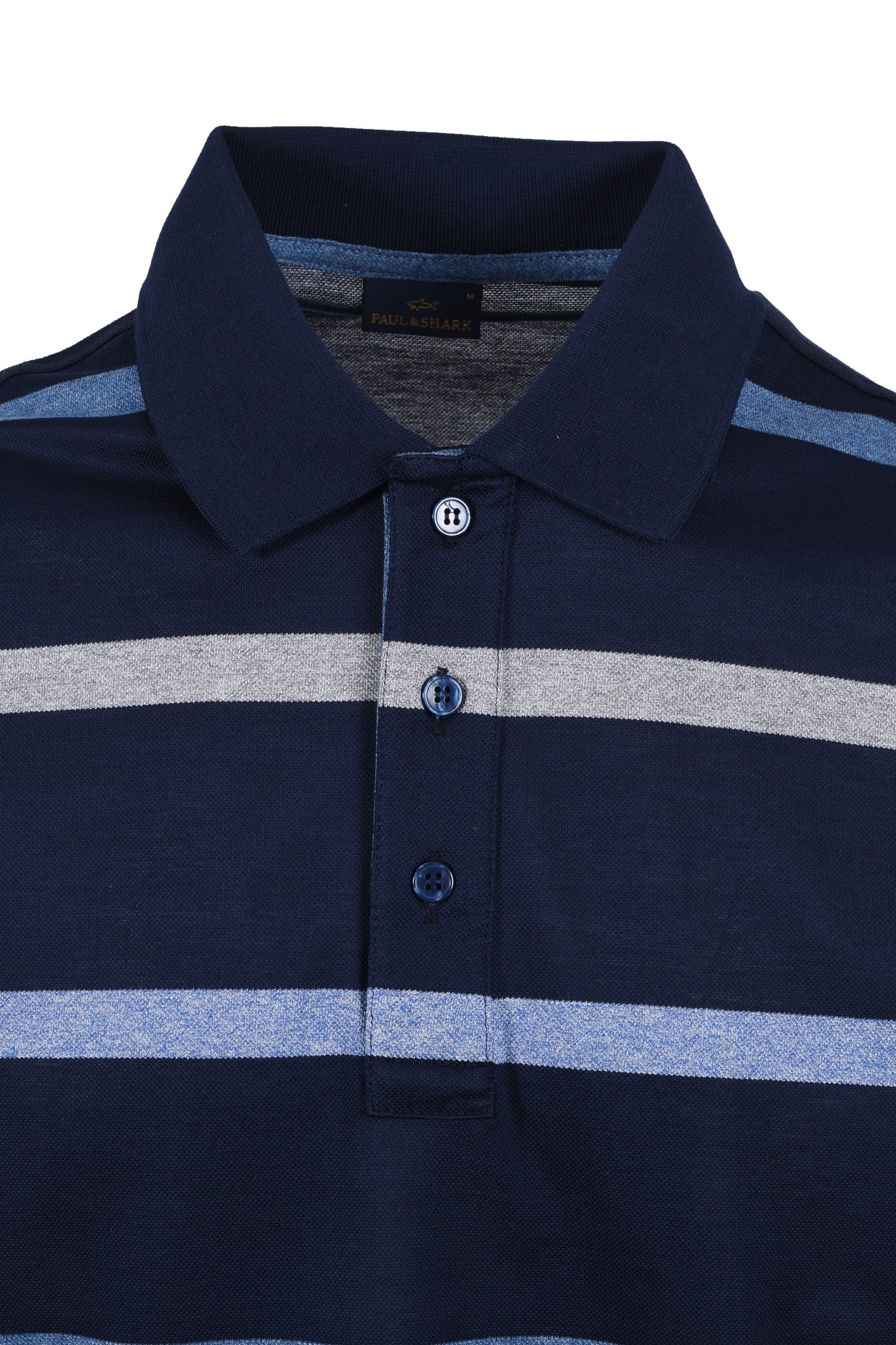 Polo Paul And Shark bleu marine à rayures multiples