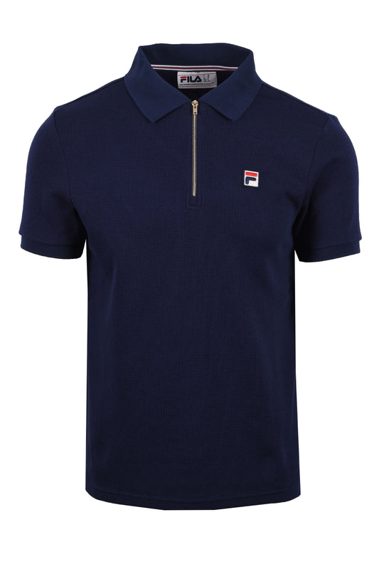 Fila Benjamin Zip Polo Navy