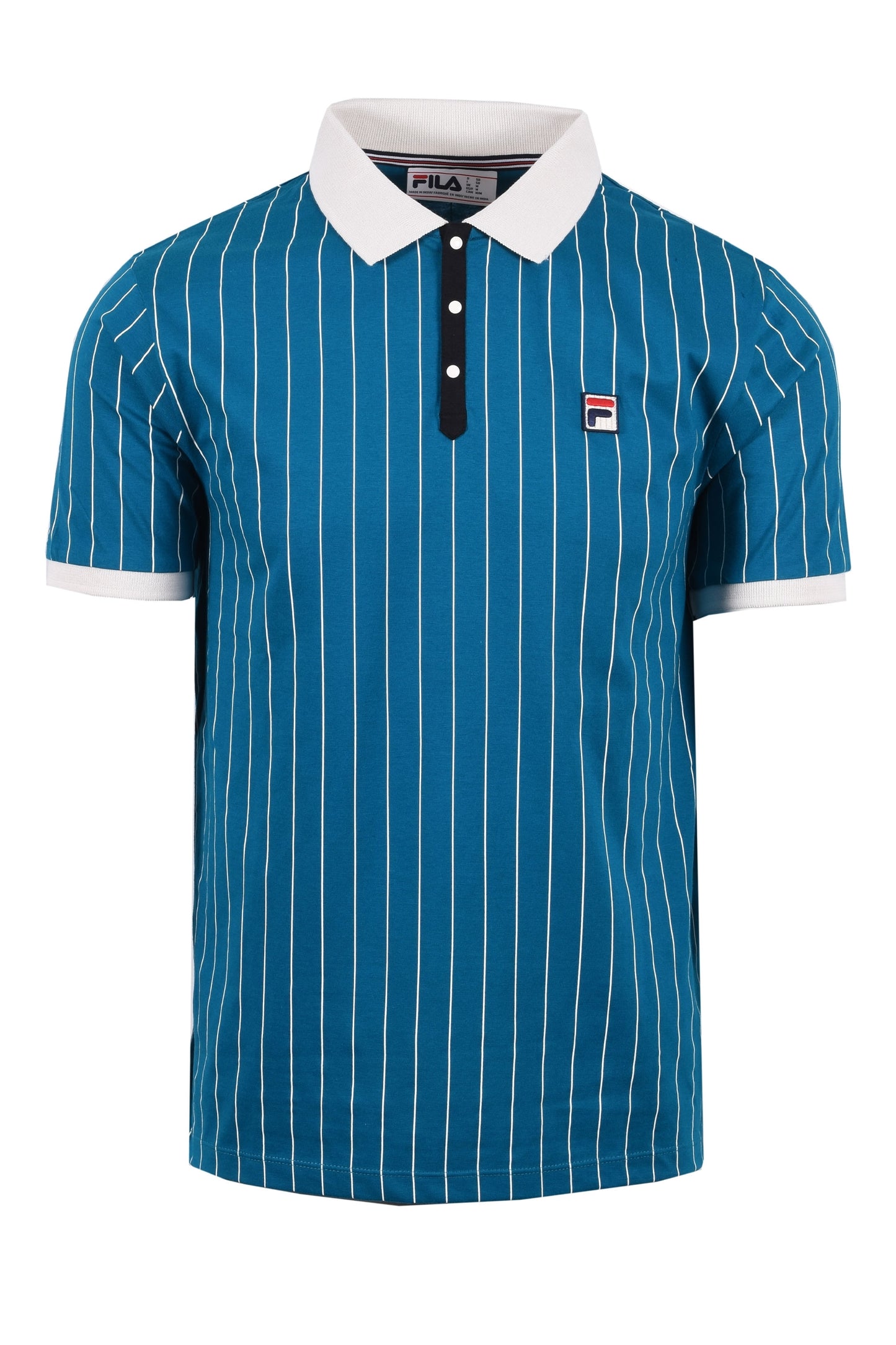 Polo Fila BB1 Classic Vintage à rayures Lagon profond/gardénia/noir