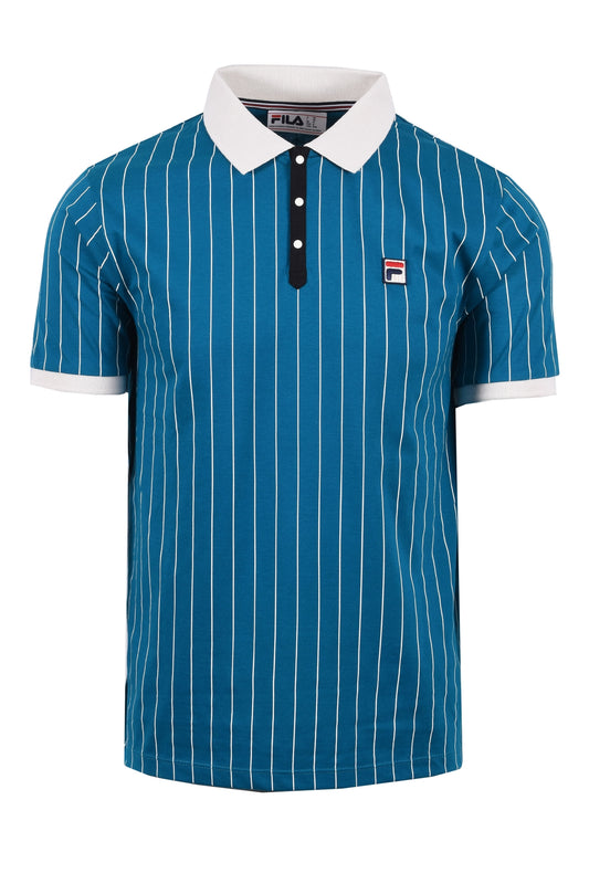 Fila Bb1 Classic Vintage Polo a righe Deep Lagoon/gardenia/nero